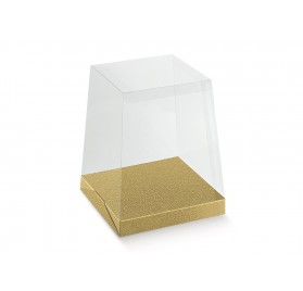 PORTAPAN. PVC+fondo ast. pelle oro 205x205x250