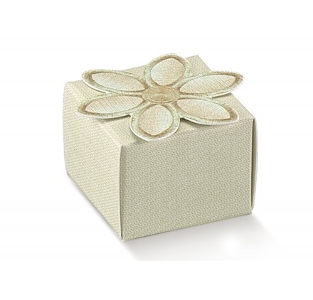 Astuccio fiore ricamato 35x35x25