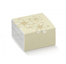 Astuccio fiore ricamato 60x60x30