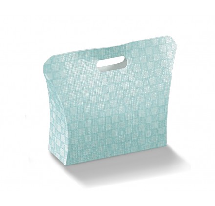 Borsetta New quadri celeste 80x25x80