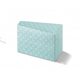 Fetta Torta quadri celeste 80x45x50