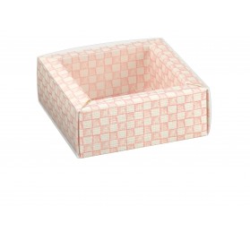QUADRETTO+FASCETTA quadri rosa 60x60x32