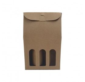 Opakowanie na prezent - Miniatura 3 Butelki 113X37X170mm