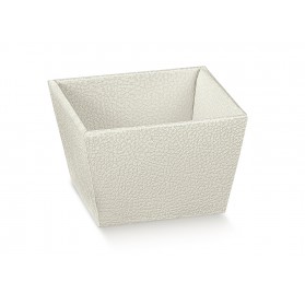 VAS.CON.210X210X90 PELLE BIAN