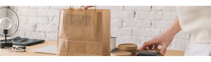 Papiertragetaschen f&uuml;r Take-away